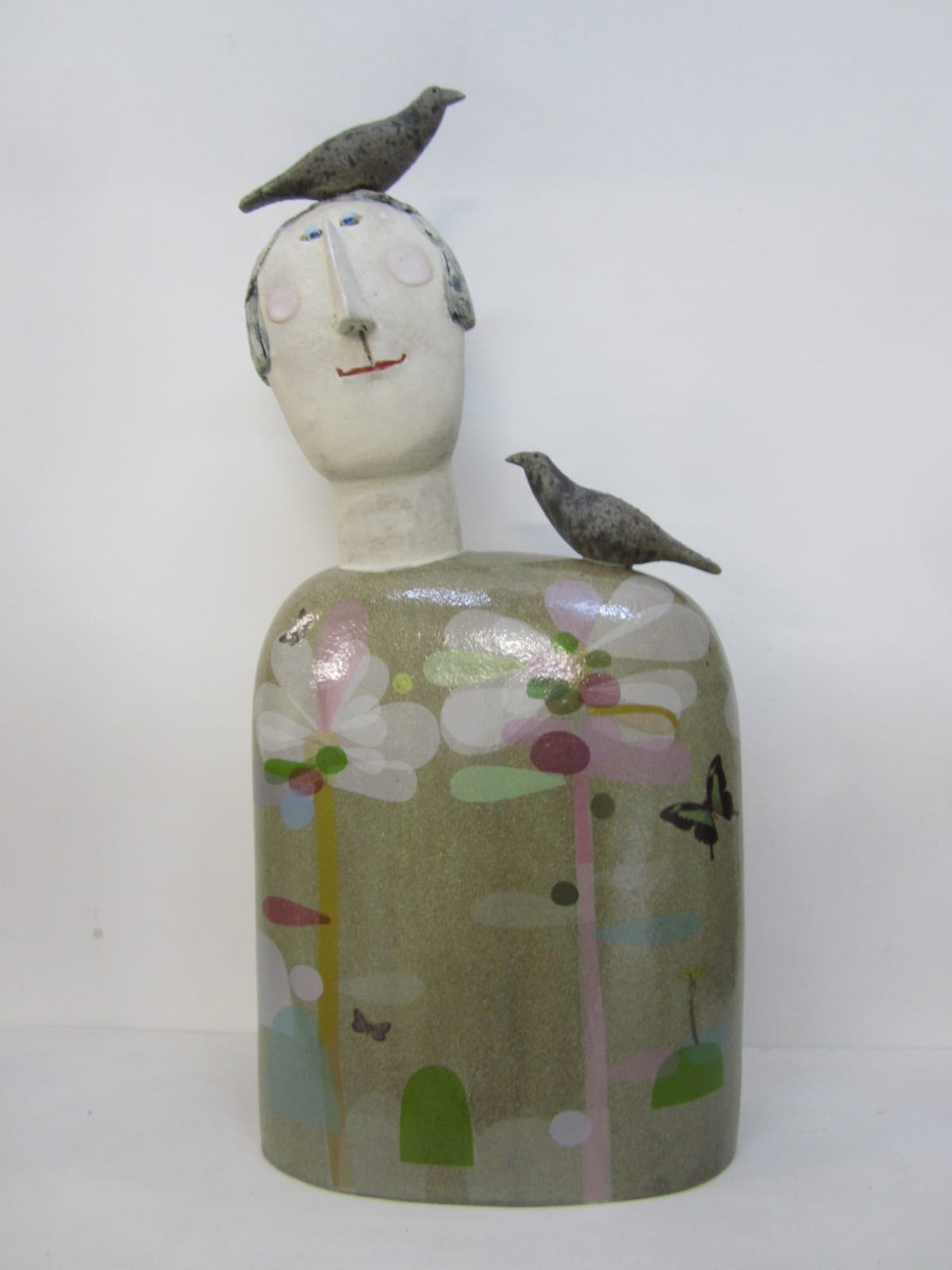 Jane Muir, Bird-Head, Palm Trees & Butterfly