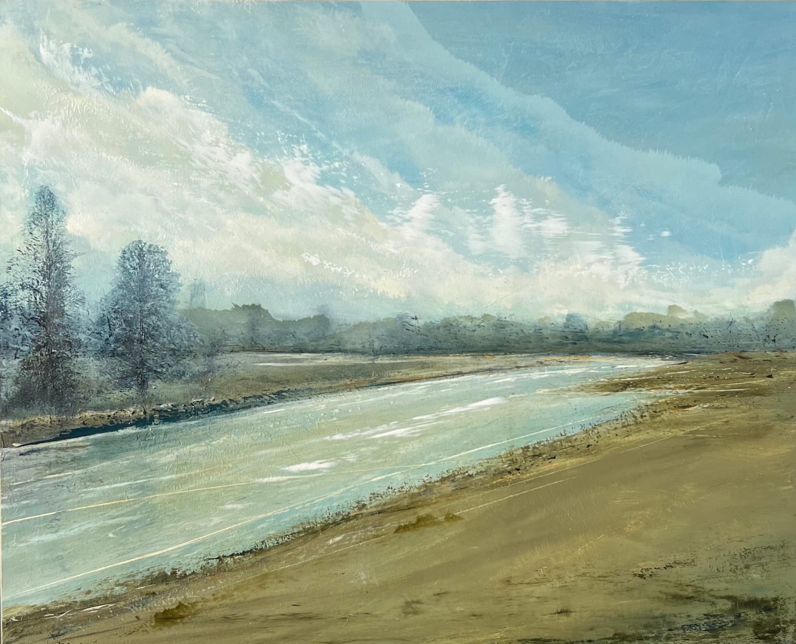 Jane Skingley, Frosty Morning, River Test