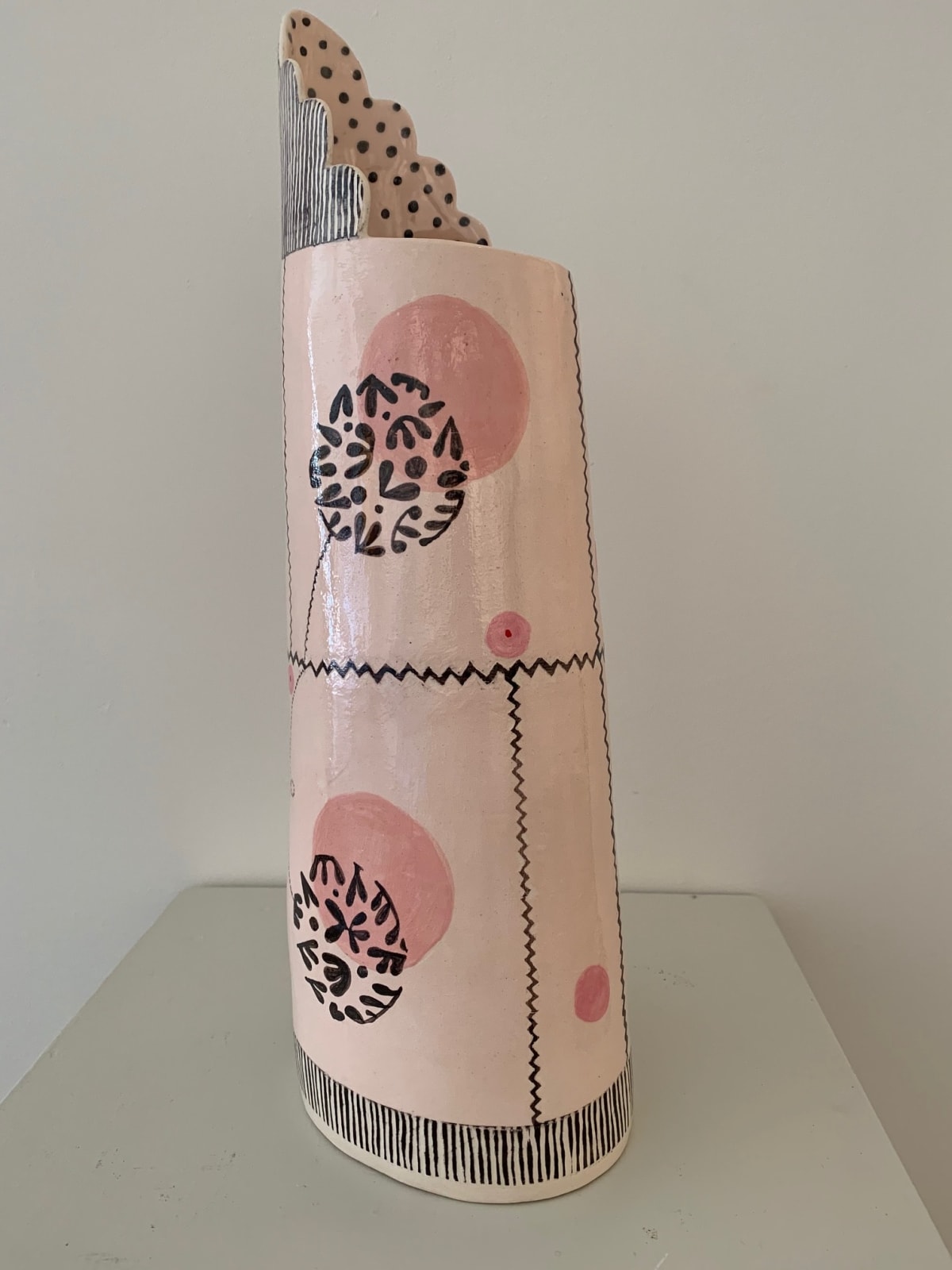 Laurance Simon, Tall Cylinder Pink Jug