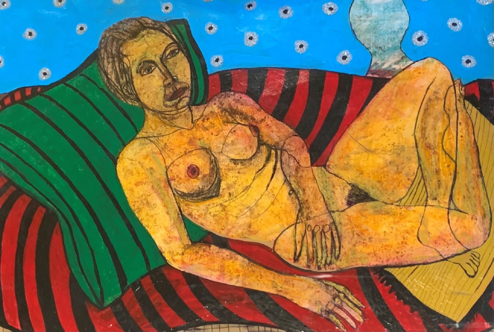 John Brandenburg, MODEL WITH STRIPES, 2020