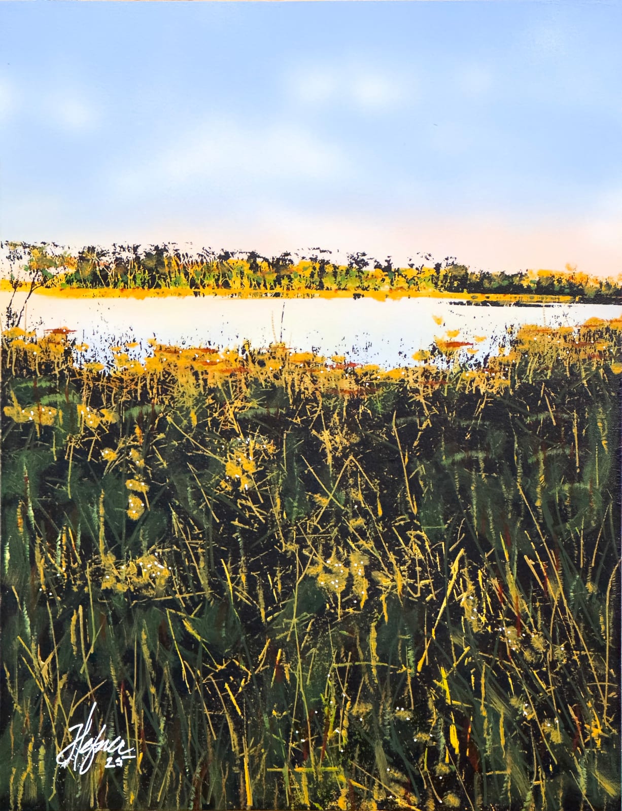 Larry Hefner, Golden Grasses at Daybreak