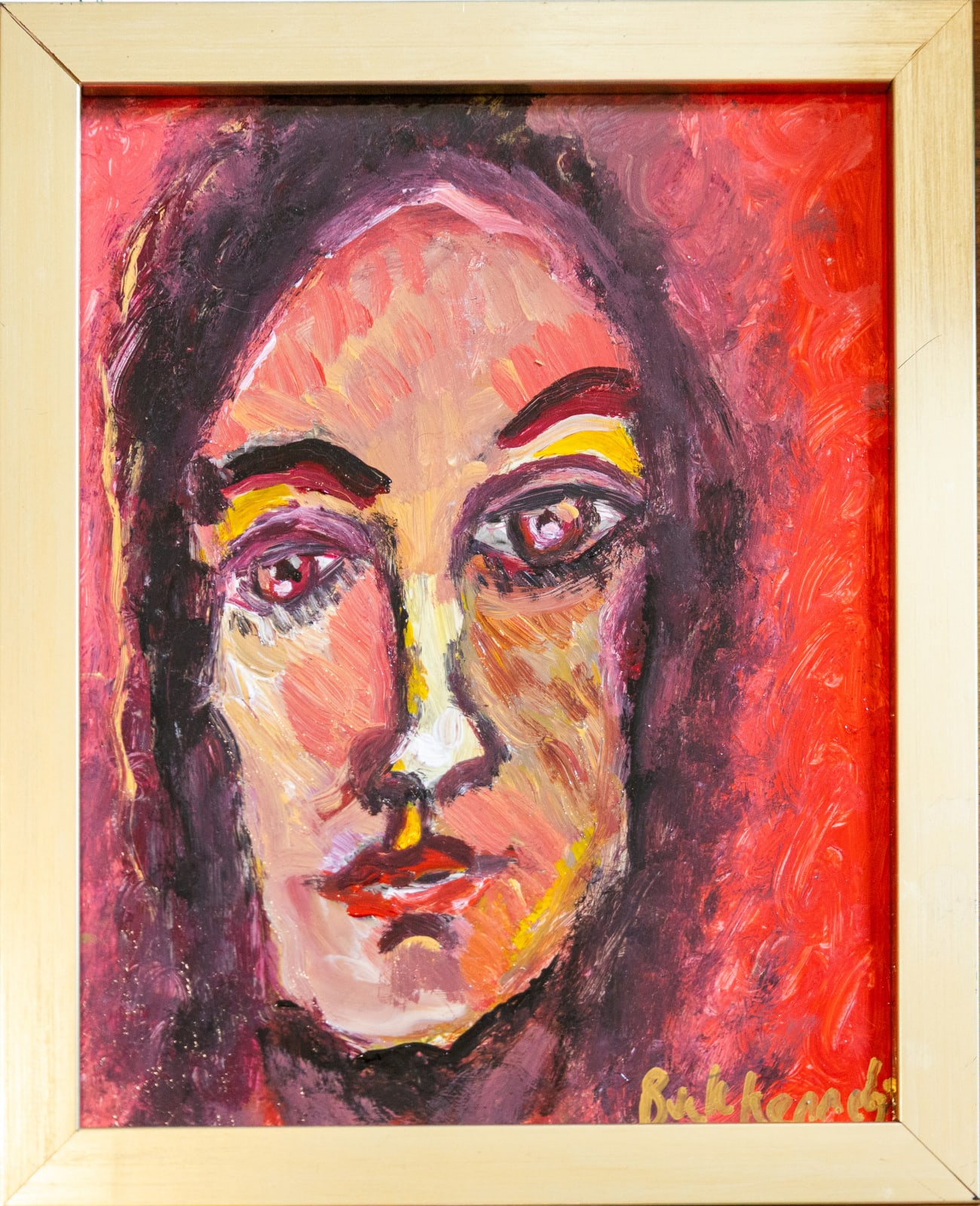 Buck Kennedy, Portrait of Lady in Red