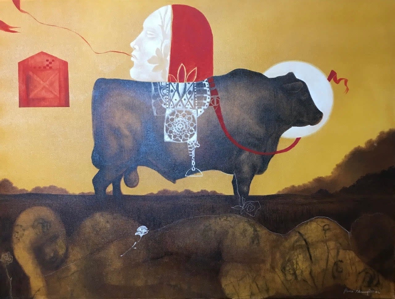 Rene Alvarado, Bull with Yellow Sky