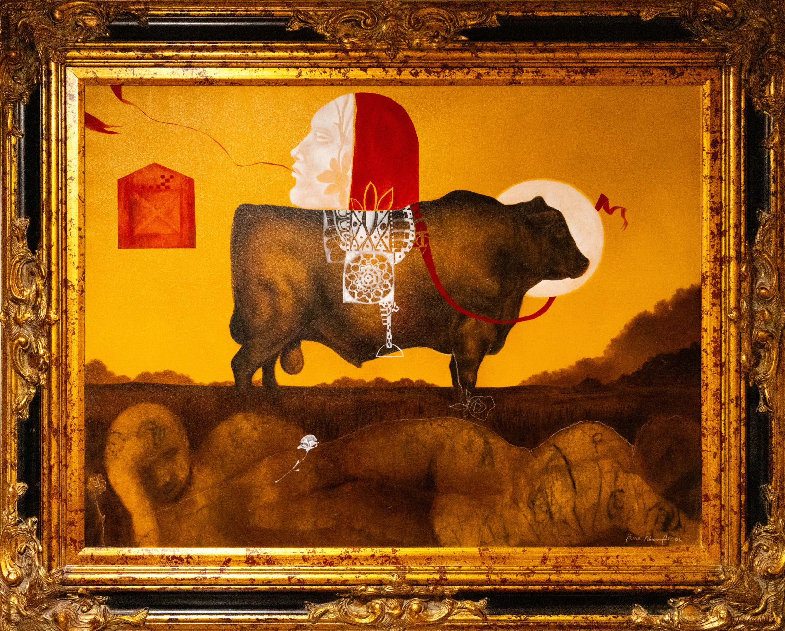 Rene Alvarado, Bull with Yellow Sky
