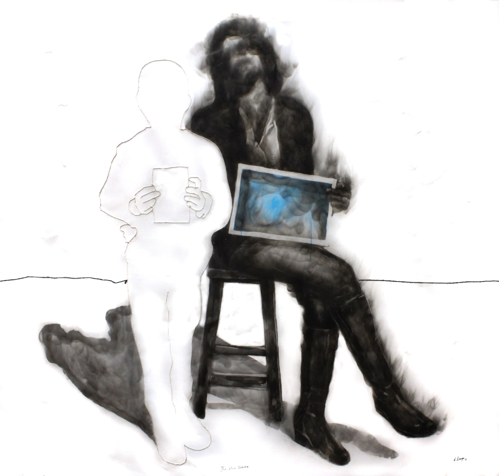Azael Langa, The Blue Screen, 2018