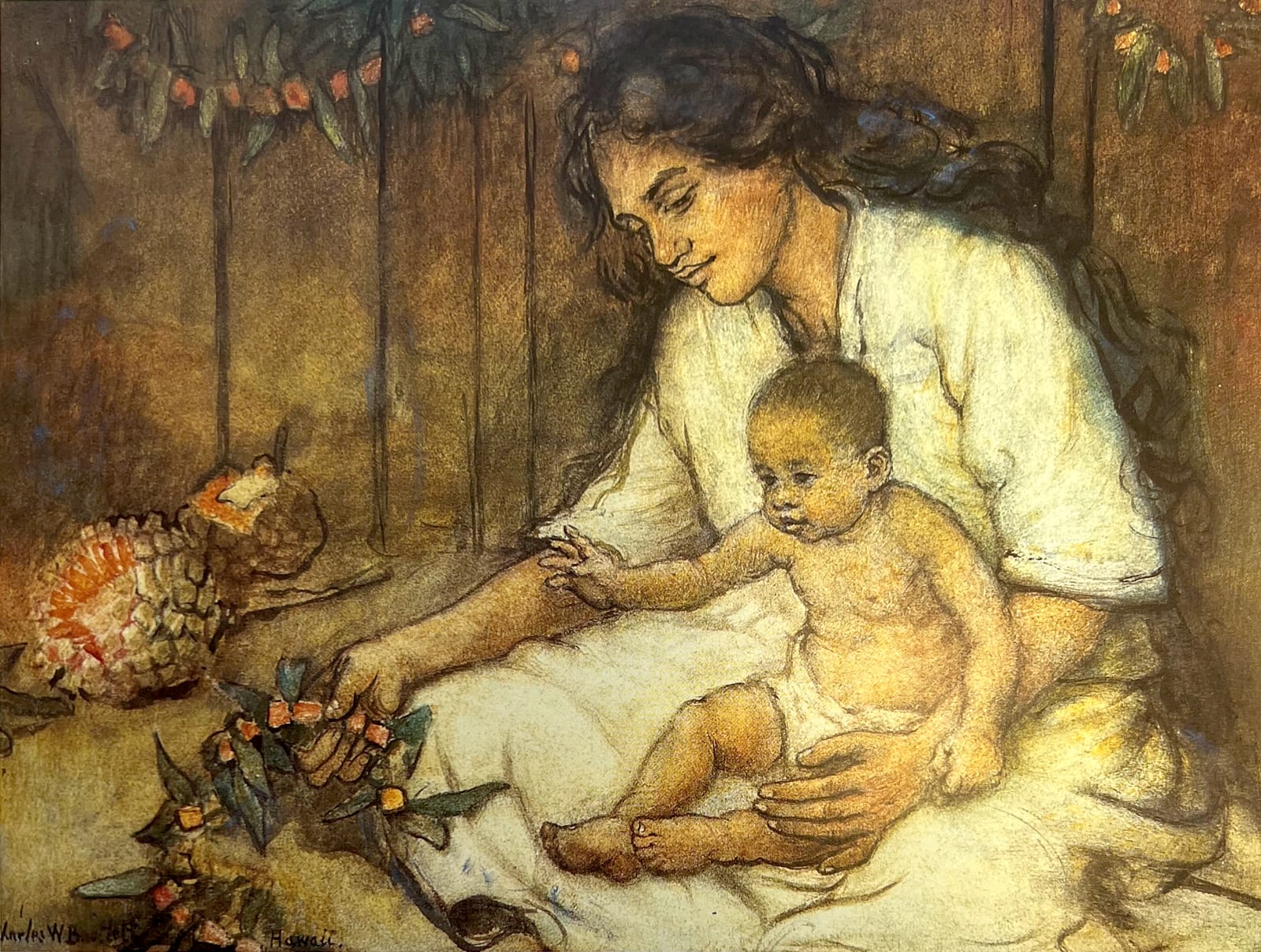 Charles W. Bartlett, Hawaiian Mother and Child, 1920 (ca.)