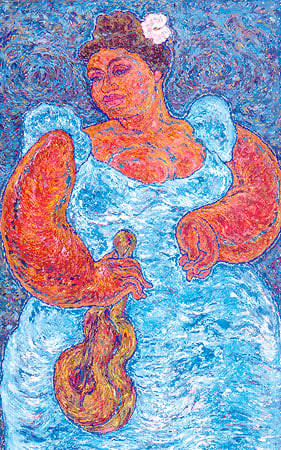 Madge Tennent, Woman with Ukulele, 1935