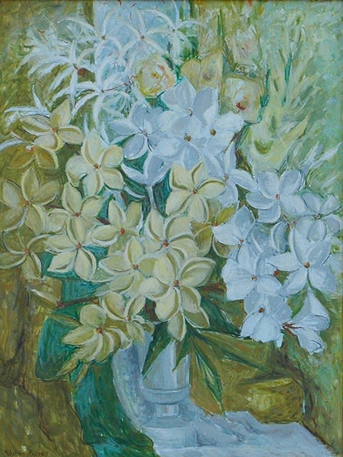 Shirley Russell, Yellow & White Plumerias