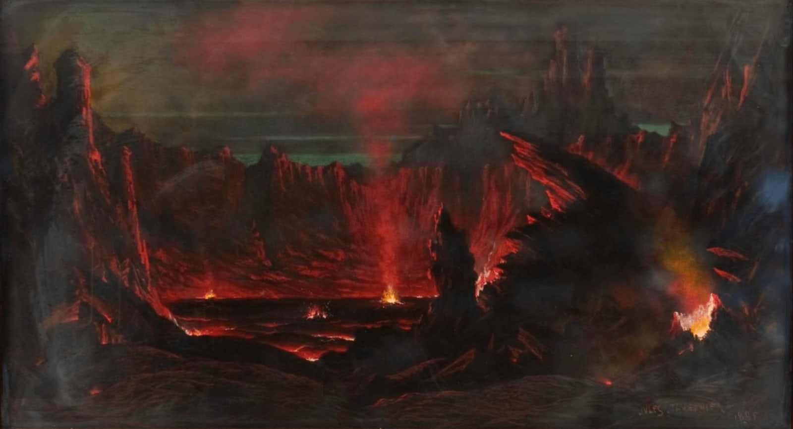 Jules Tavernier, Volcano - Kilauea, Island of Hawaii, 1885
