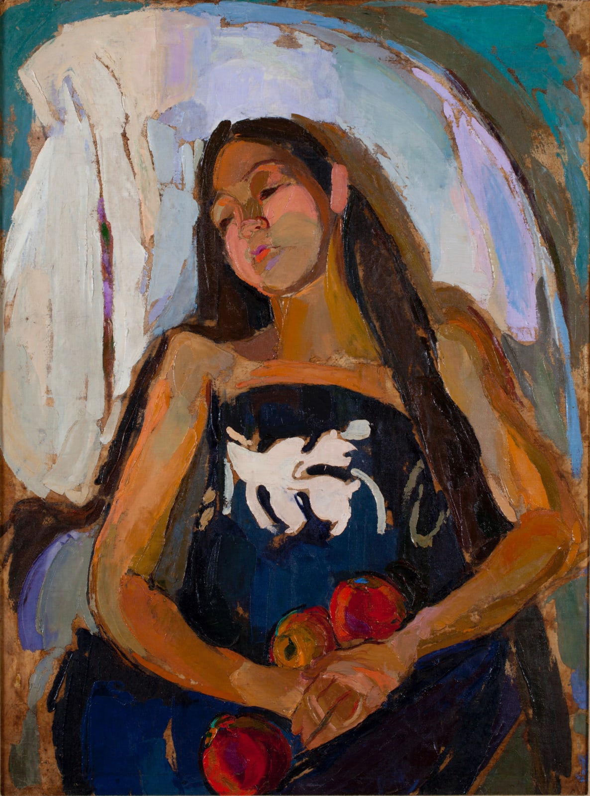 Madge Tennent, Girl with Apples, 1926