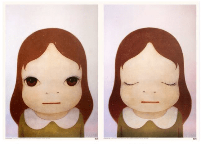 Yoshitomo Nara, Cosmic Girl, Eyes Open & Eyes Closed, 2008