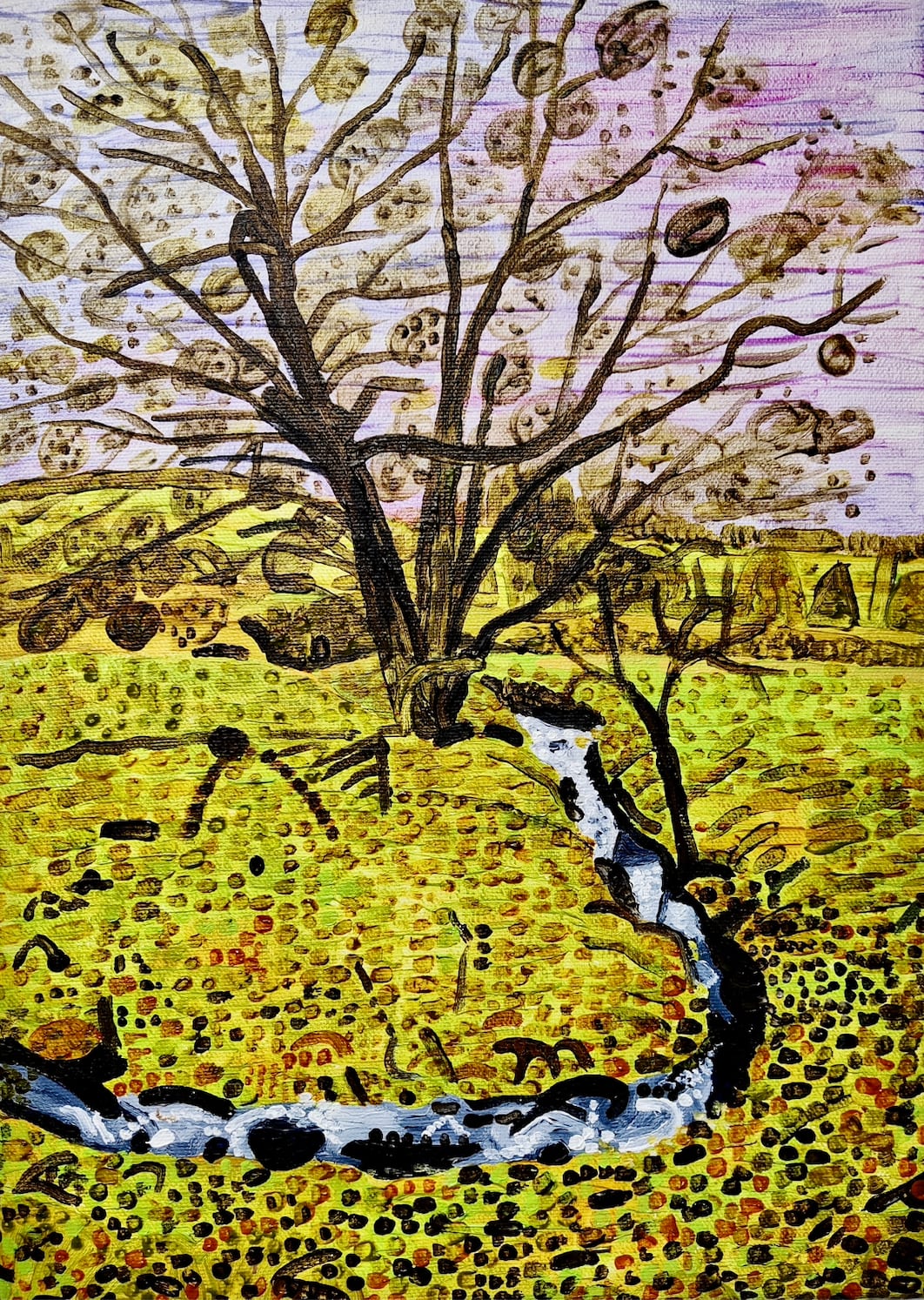 Phill Hopkins, Tree Above the Bend in the Stream , 2023