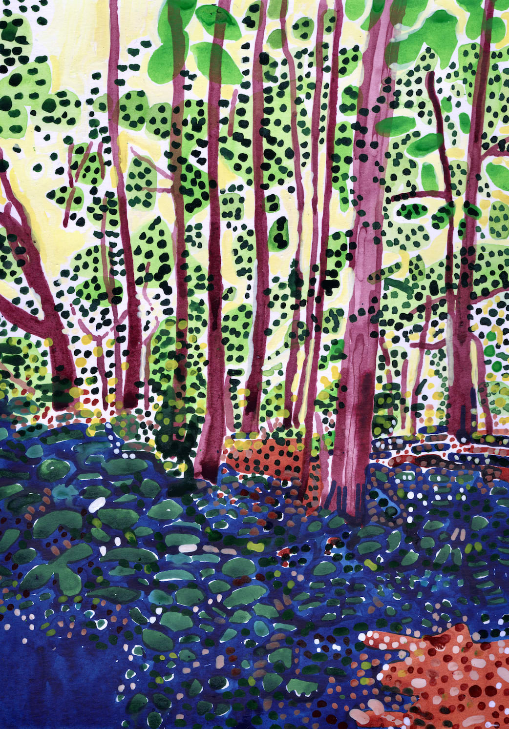 Phill Hopkins, Light Coming Through the Birches, 2023