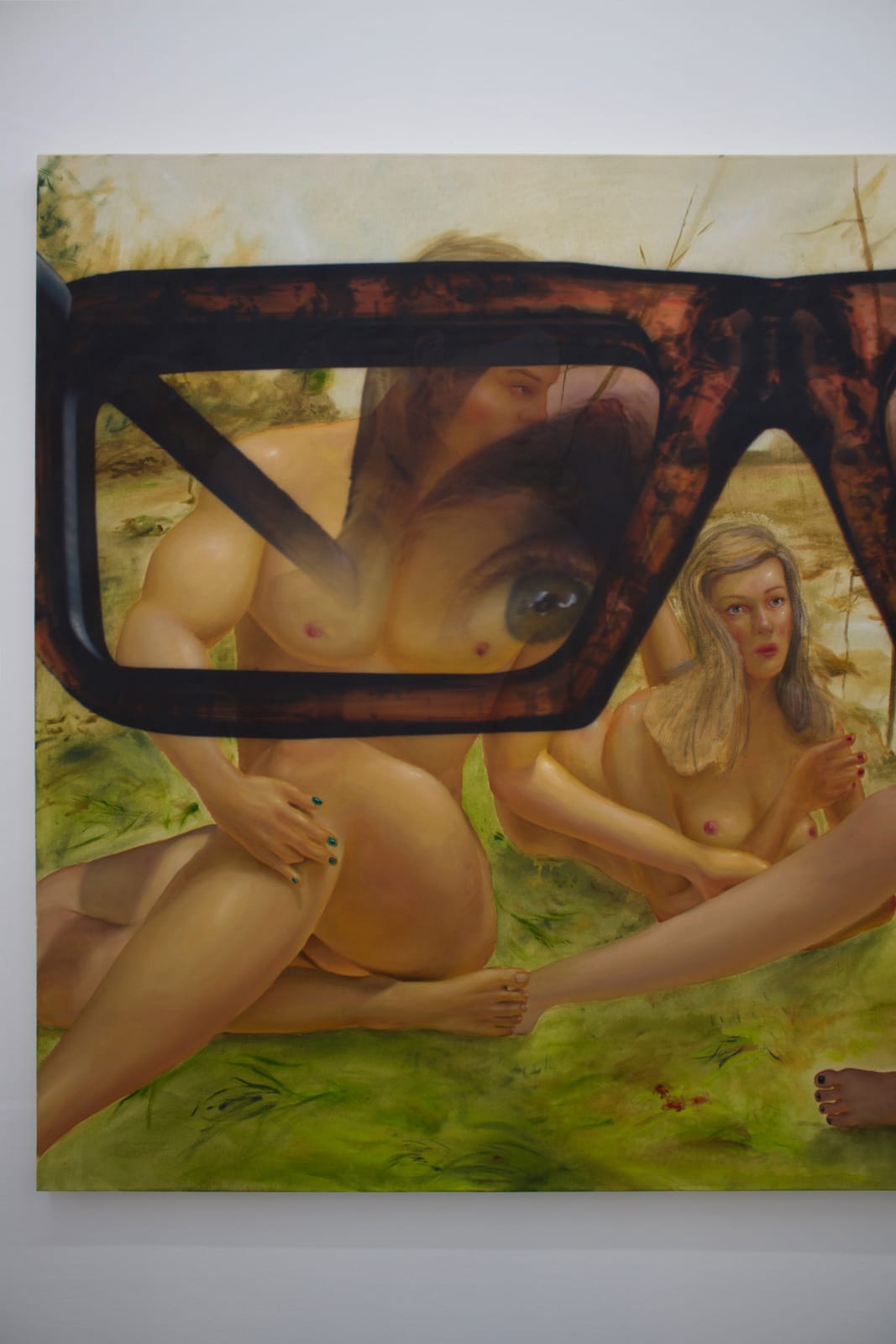 Jason Rohr, Looking at Painting (Meadow Through Horn-Rims), 2023