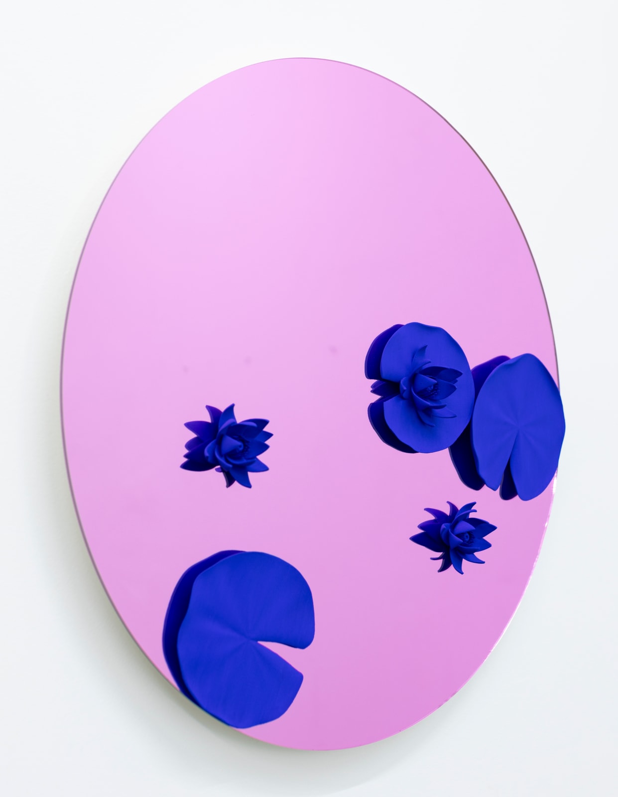 Adam Cruces, Water Lilies (Blue on Pink), 2025