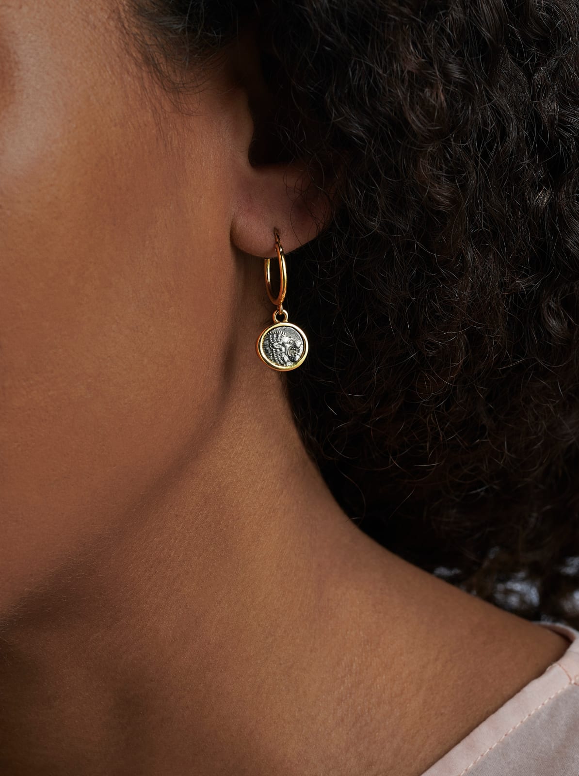 Greek, Miletos lion hoop earrings, Archaic Greek, late 6th - early 5th century BC