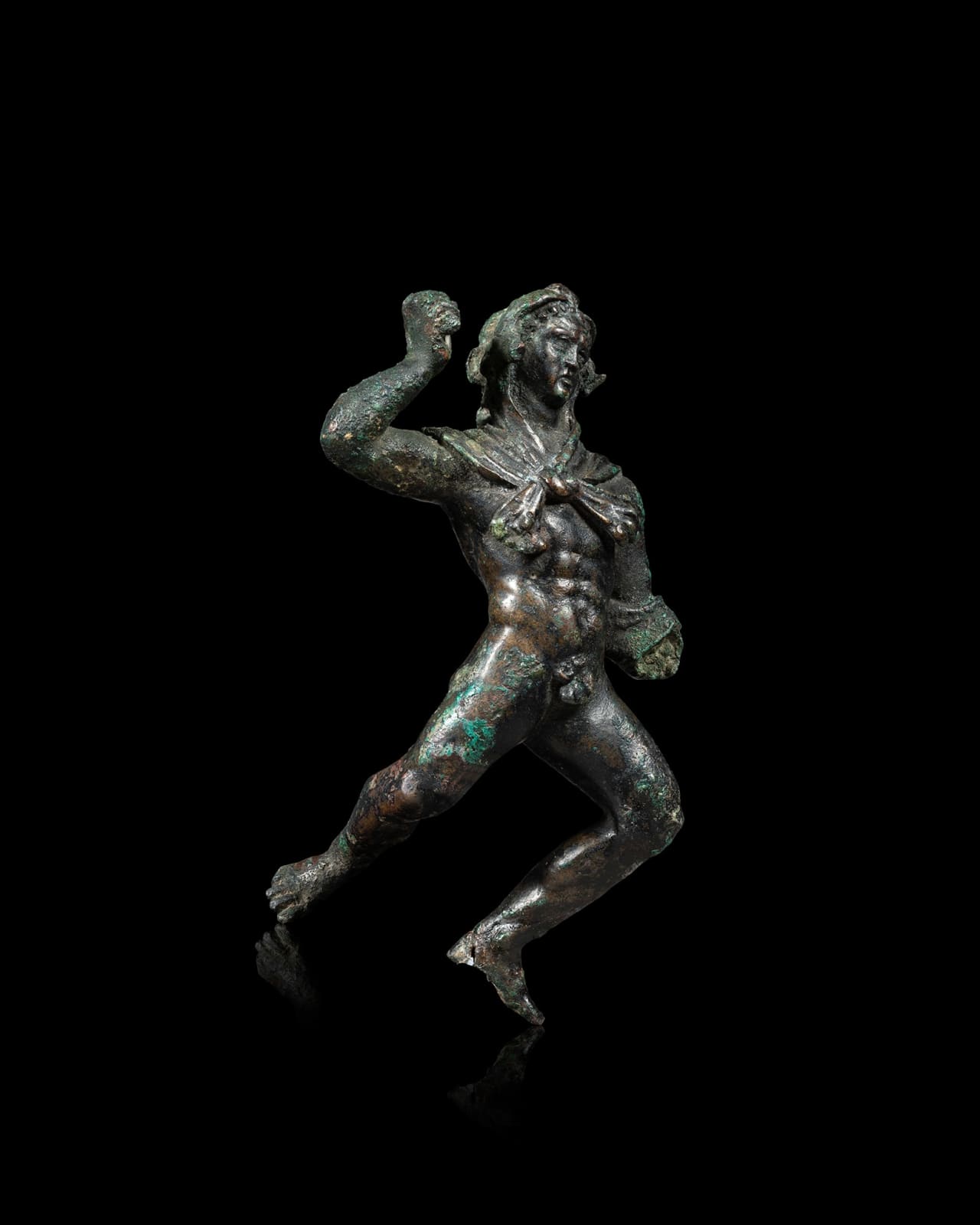 Hellenistic, A Hellenistic bronze figure of Herakles smiting the Hydra, Circa 3rd - 2nd century BC
