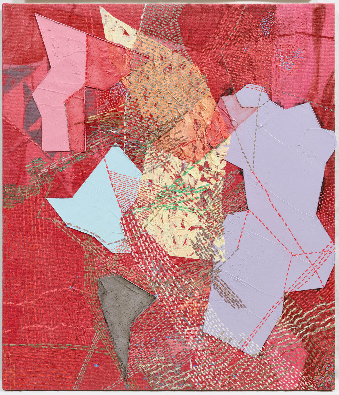 Natsuko Sakamoto, Diagram of Dashed Lines (Rain, Shadows or Stitches), 2019-2020