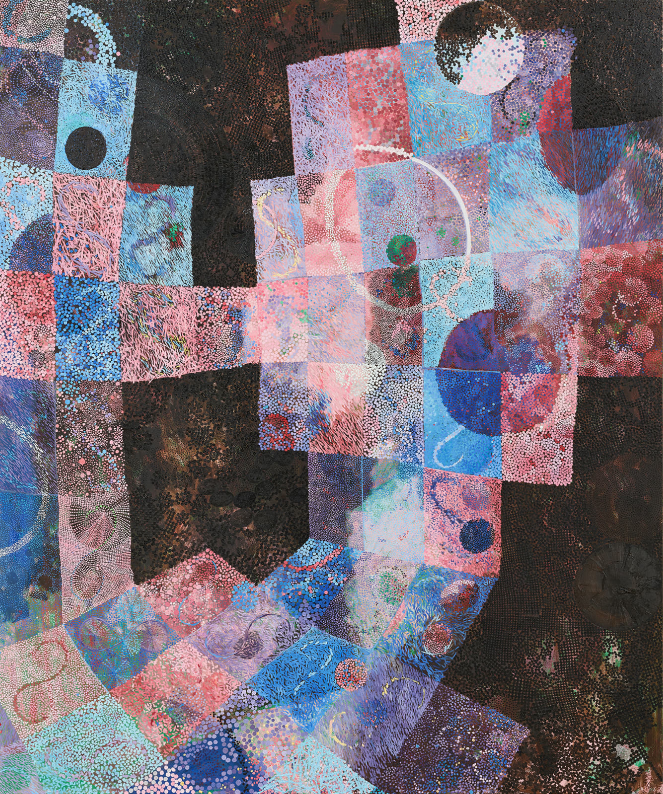 Natsuko Sakamoto, Tiles | Signals, quantum painting 001, 2021