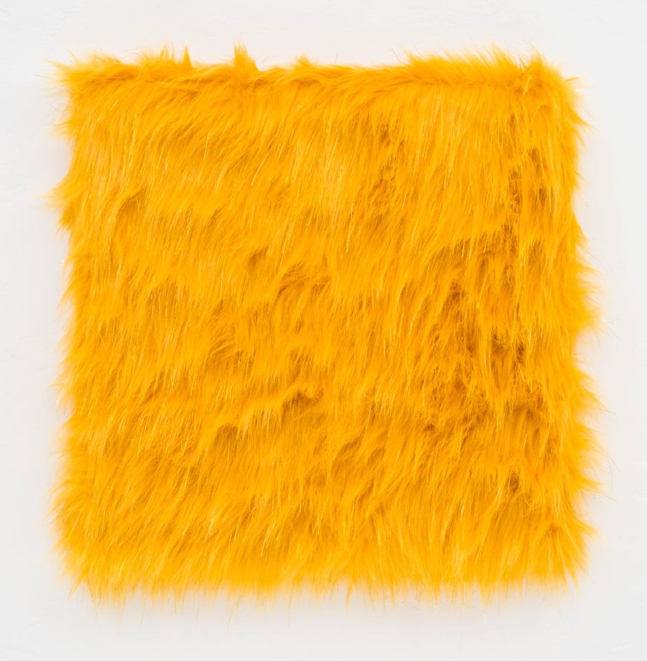 Sylvie Fleury, Cuddly Painting (Yellow and Gold), 2018