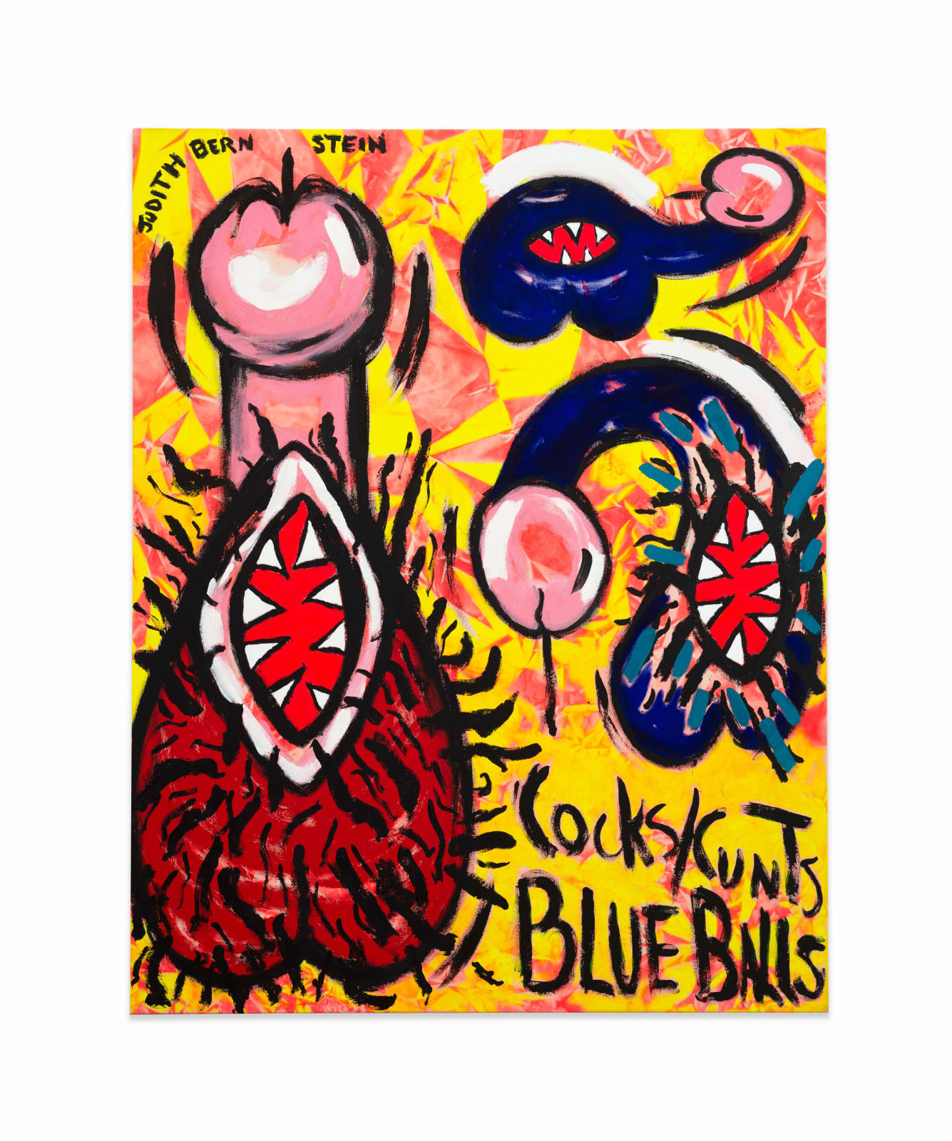 Judith Bernstein, Blue Balls - Cocks/Cunts #2, 2019