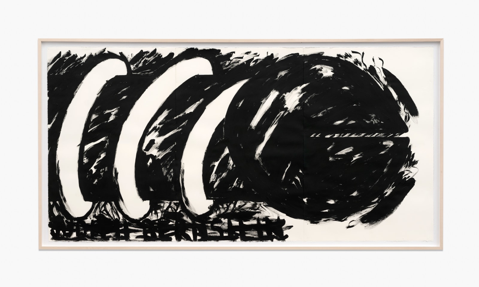 Judith Bernstein, Horizontal Acrylic #4 (3 Panel), 2019