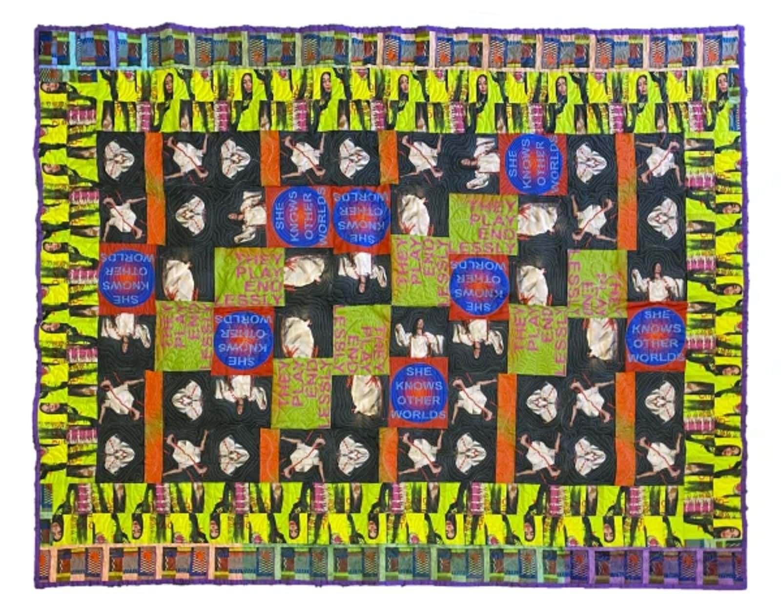 Jeffrey Gibson, SHE KNOWS OTHER WORLDS, 2021