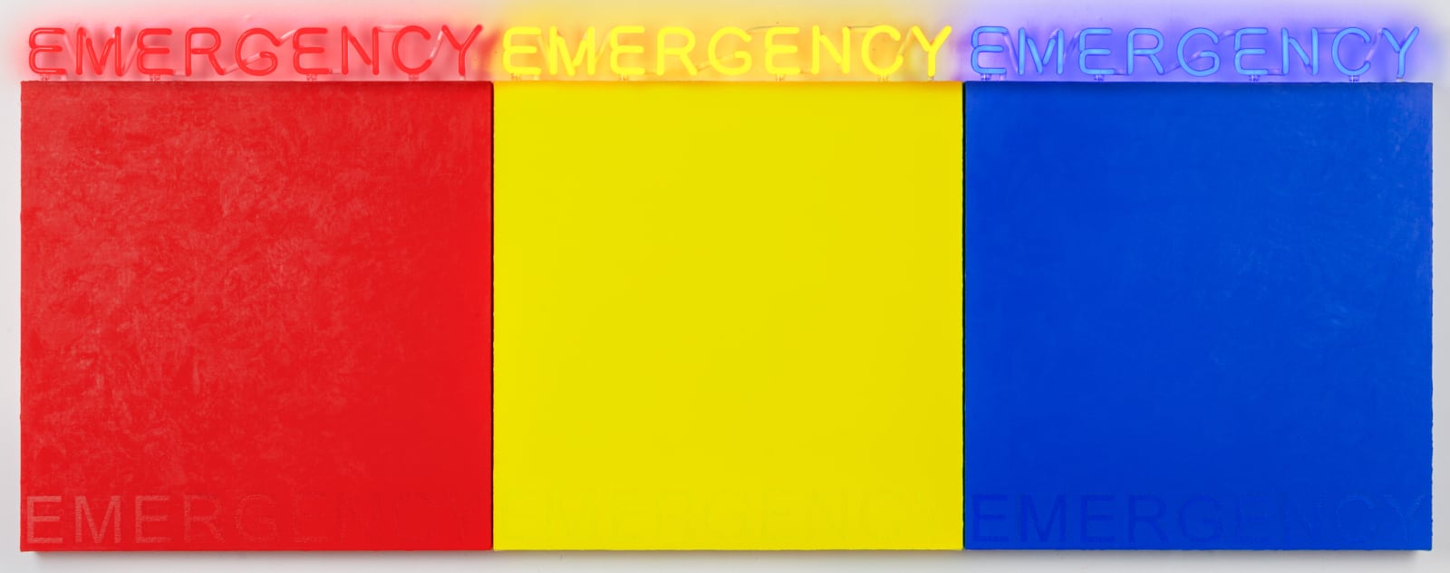 Deborah Kass, EMERGENCY #1 (RED, YELLOW, BLUE) , 2019