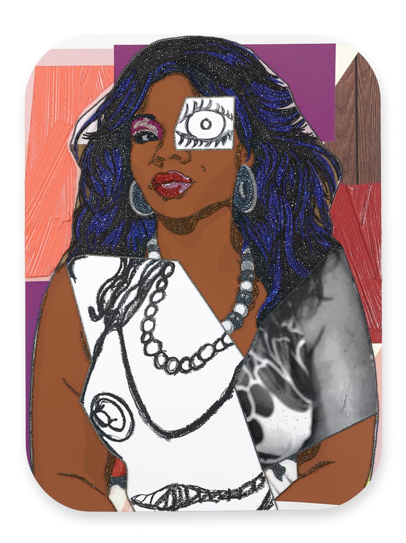 Mickalene Thomas, Portrait of Din #4, 2016