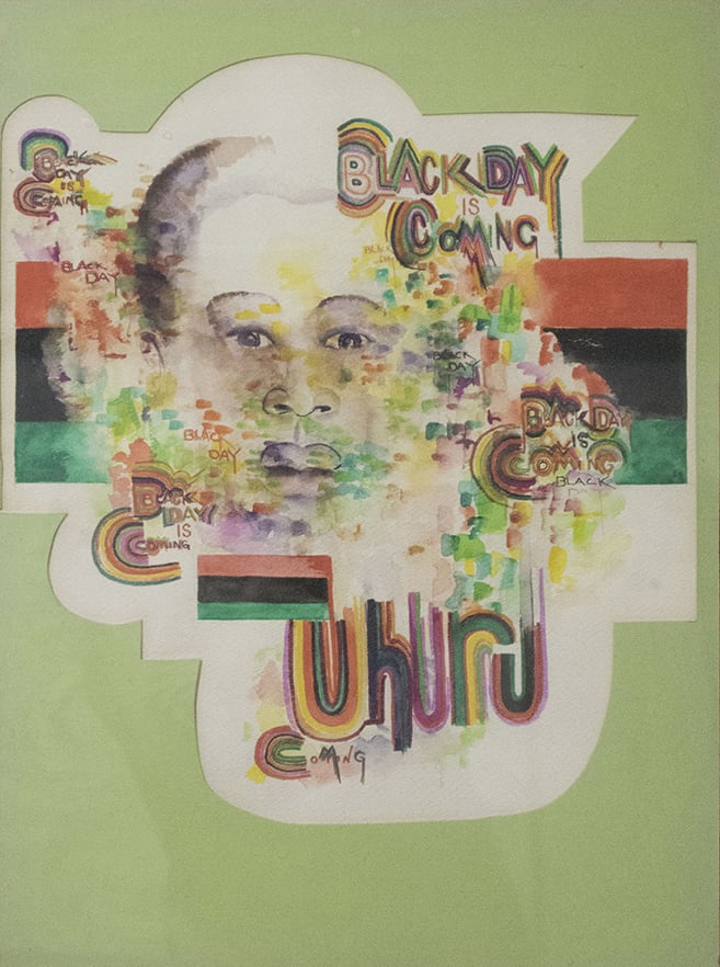 Gerald Williams, Untitled (Black Day Coming Uhuru), 1972