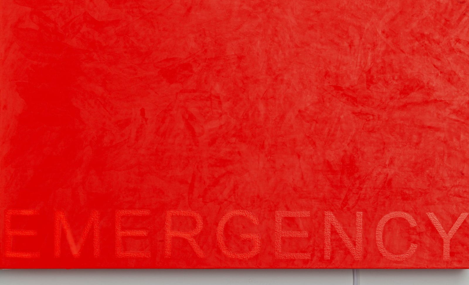 Deborah Kass, Emergency #3 (Black, White, Red), 2019
