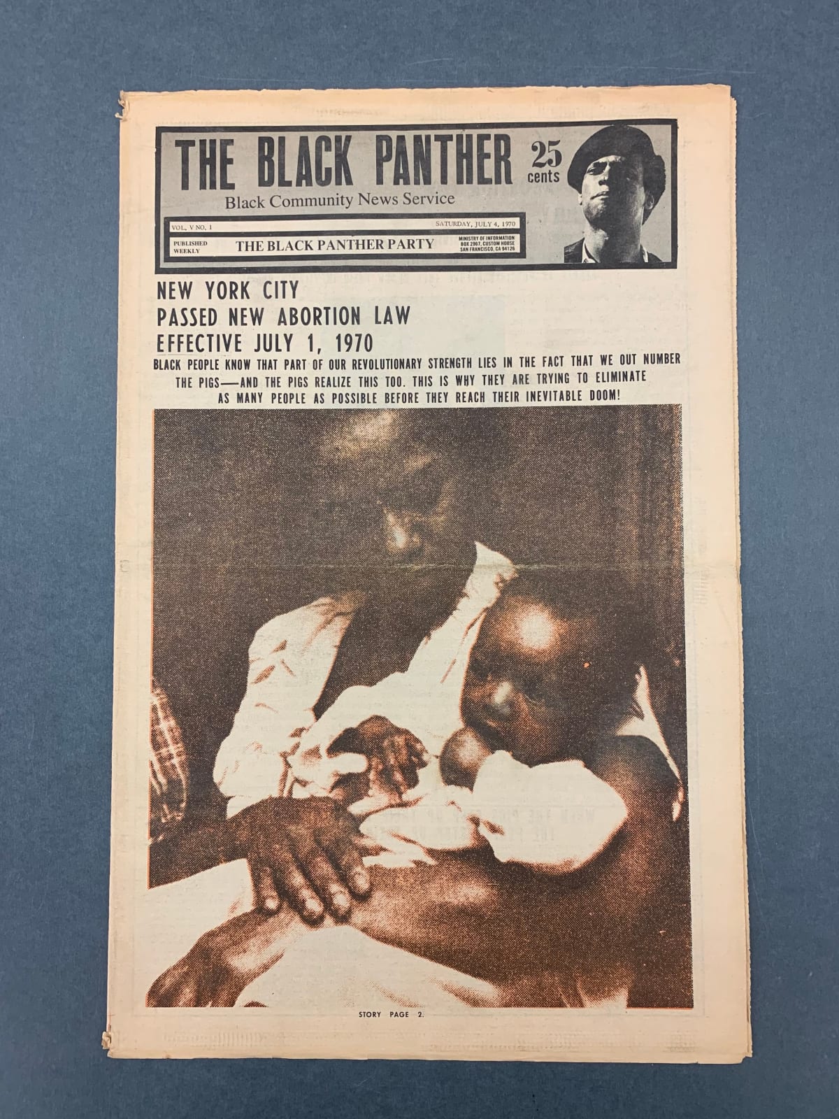 Huey P. Newton, The Black Panther: Intercommunal News Service, 1970
