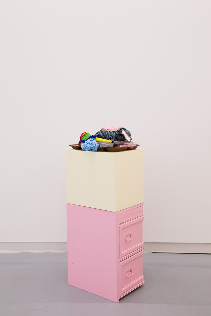 Jessica Stockholder, Served Stack, 2015