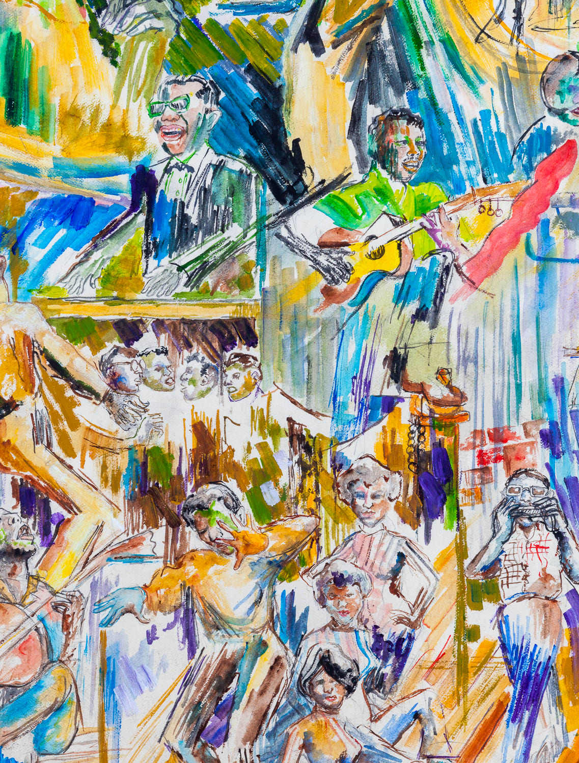 Wadsworth Jarrell, Study for Wall of Respect, 1967