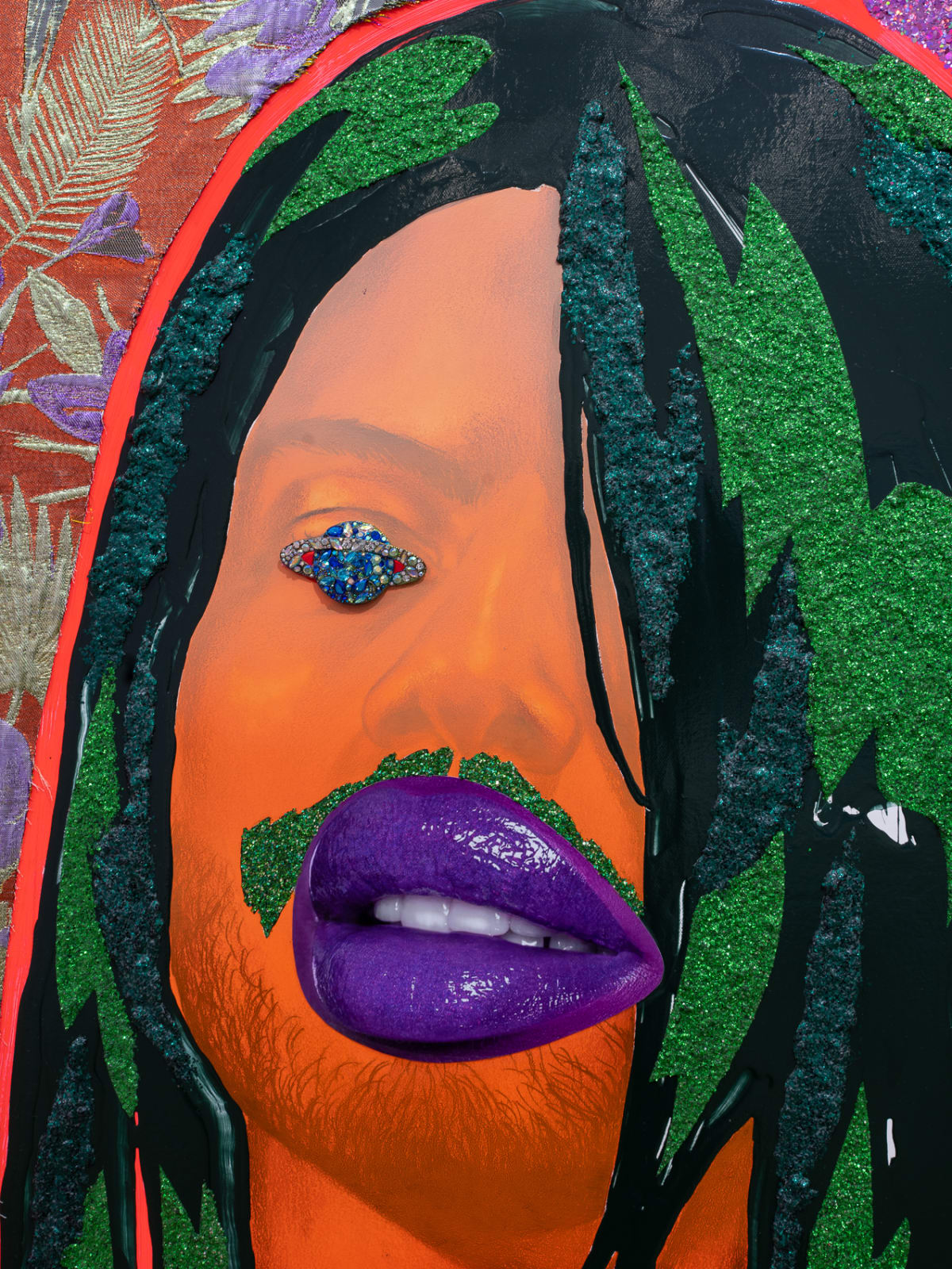 Devan Shimoyama, Self Portrait as Aaliyah, 2022