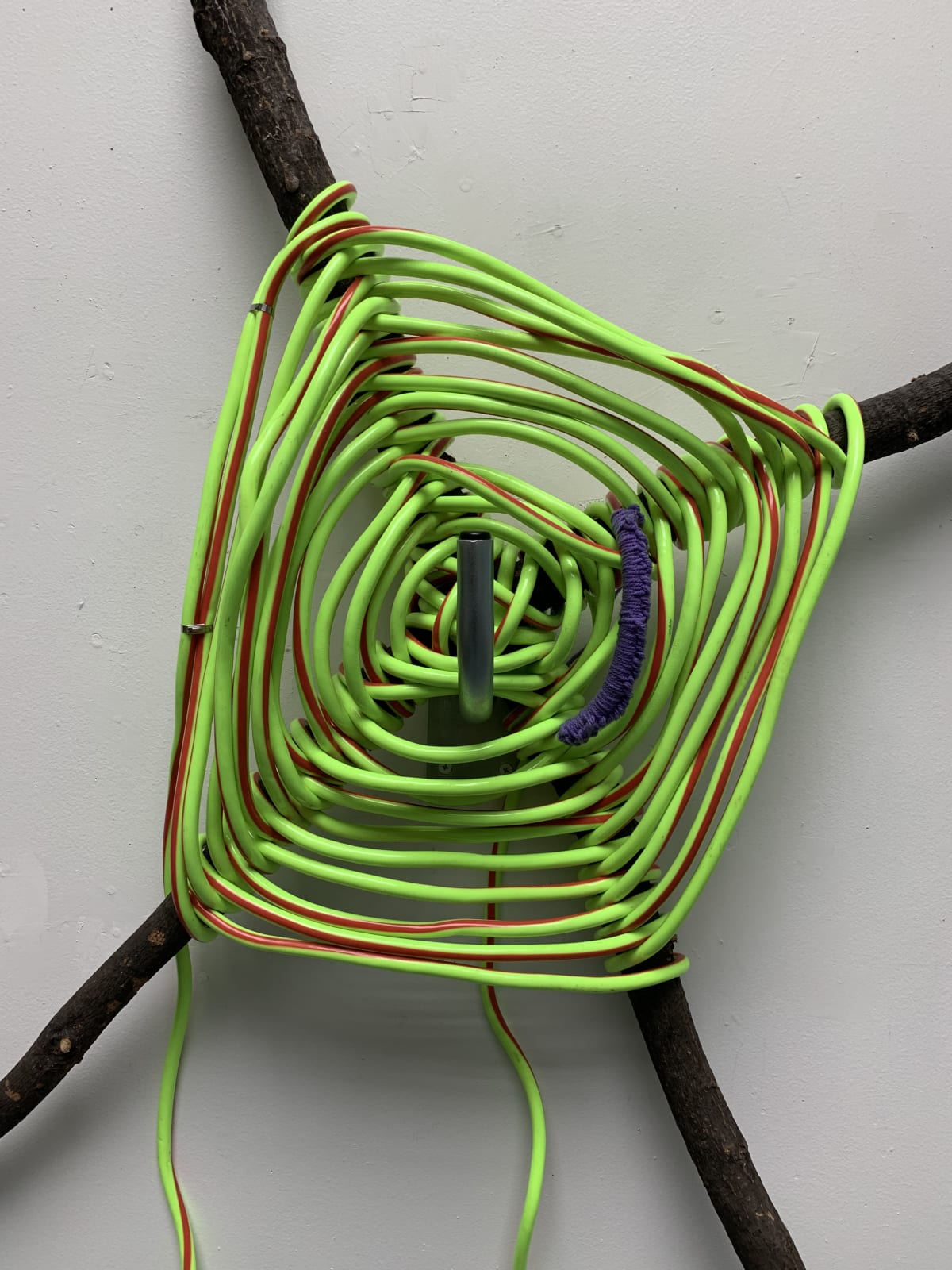 Jessica Stockholder, Sucker punch: including a Specific Shape and a fixed Object, 2021