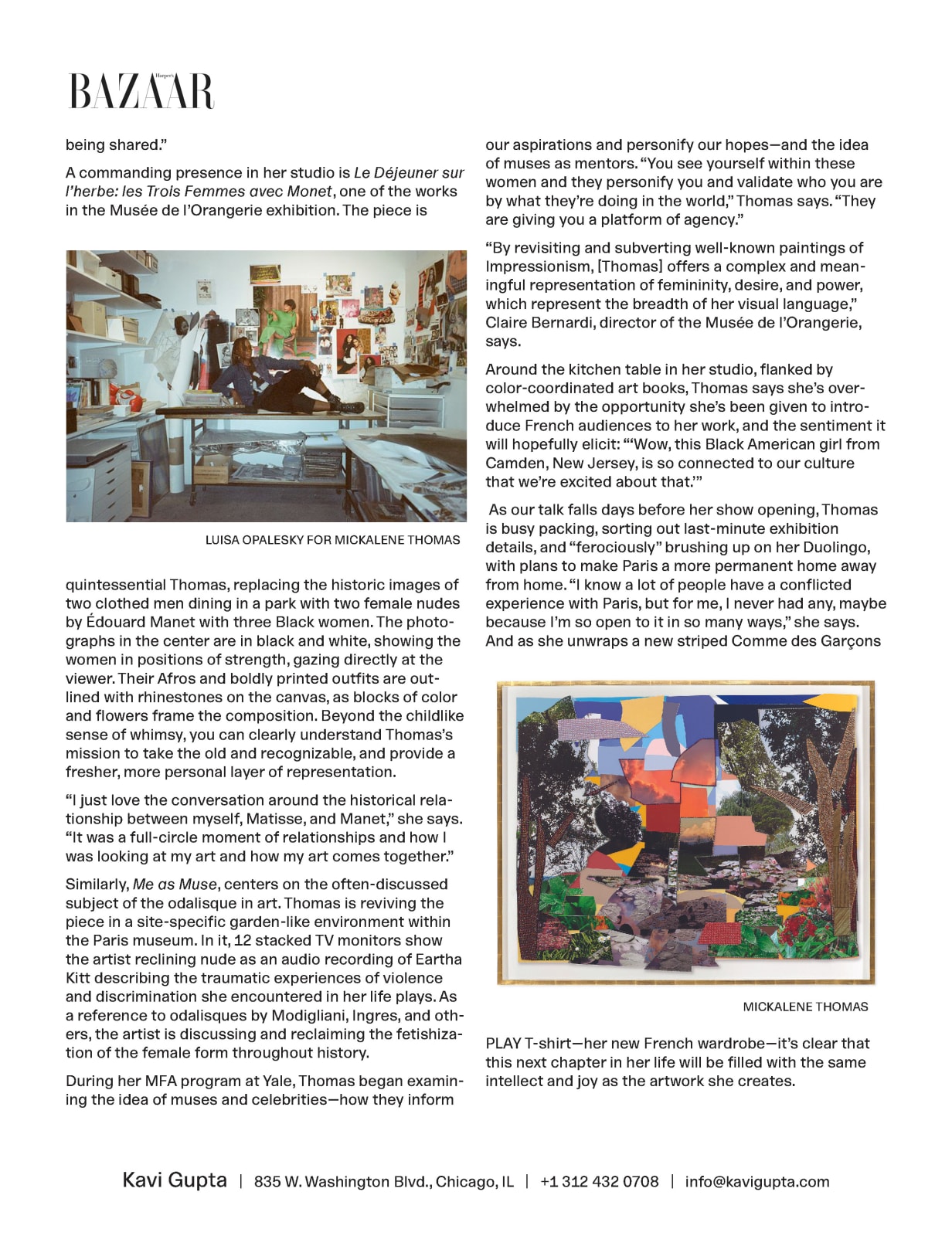 Mickalene Thomas, Jet Blue #18, 2021