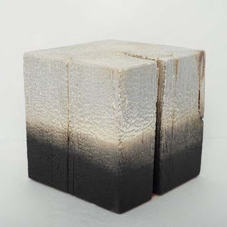 Miya Ando, January 15, 2021 Matsu Pine Shou Sugi Ban Silver, 2021