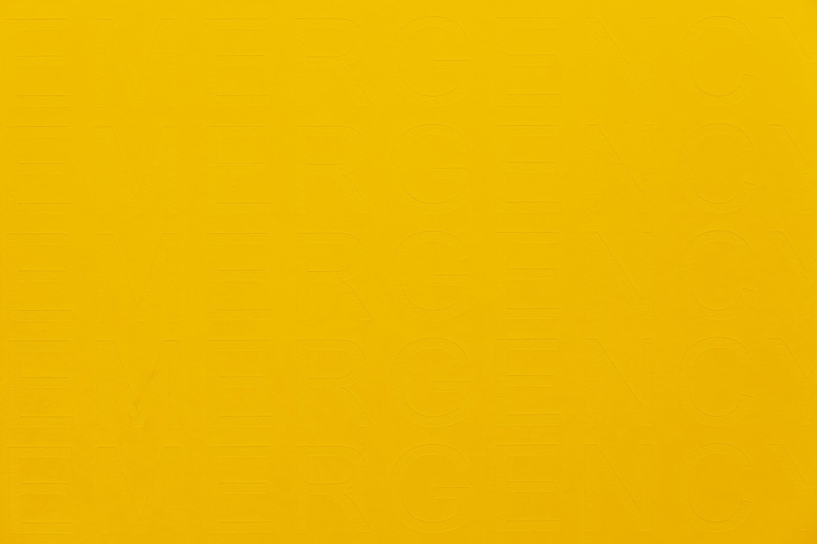 Deborah Kass, Emergency #4 (Black, White, Red, Yellow), 2019