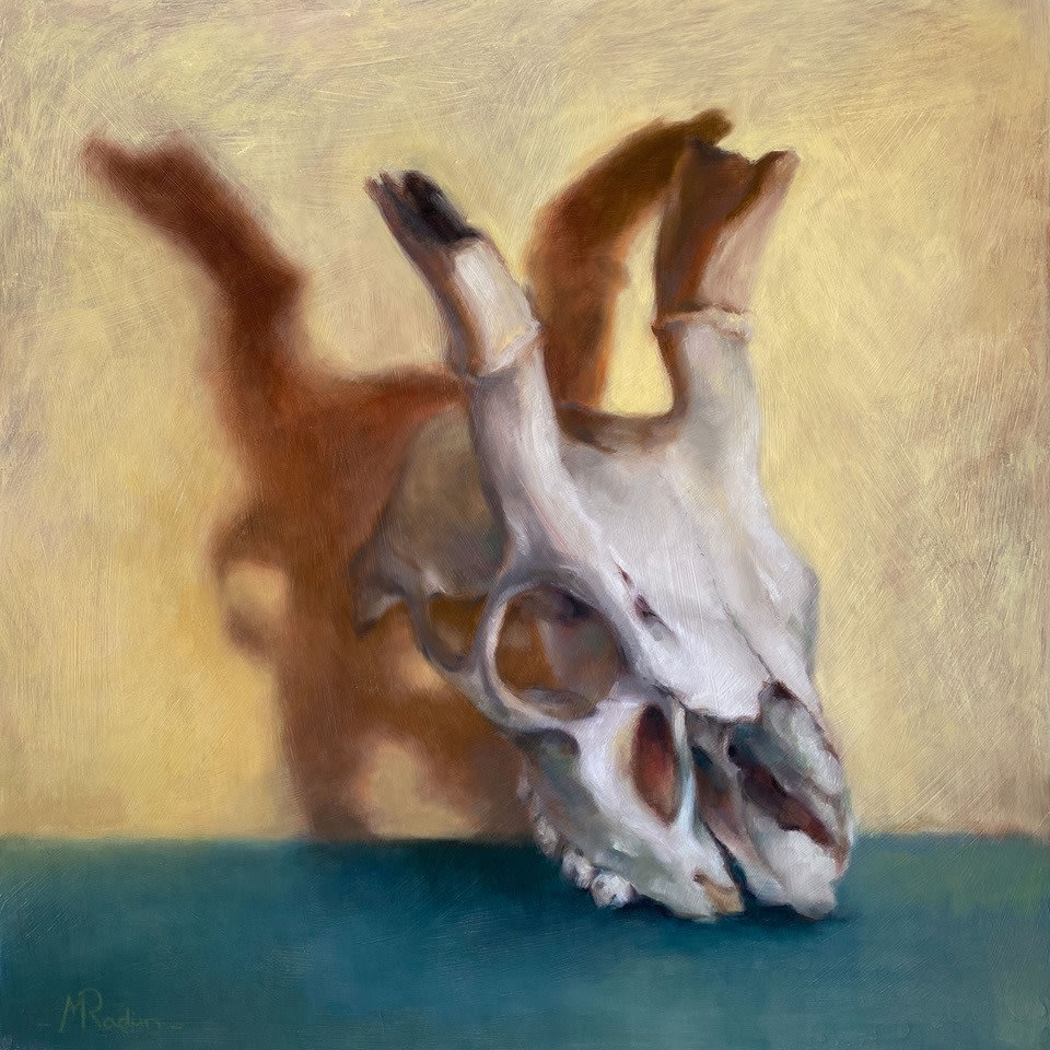 Artist in Residence Maria Radun's still life 'Warm Shadow', as featured in her exhibition 'Grounded' at kellilundberg.art.