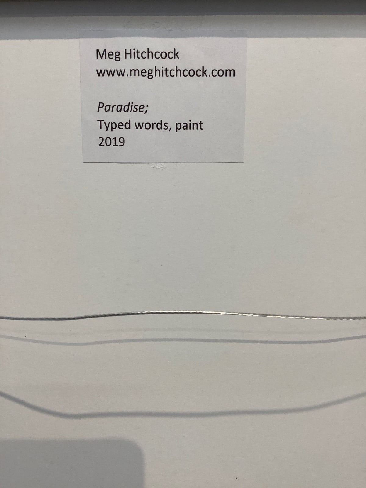 Meg Hitchcock, Paradise, 2019