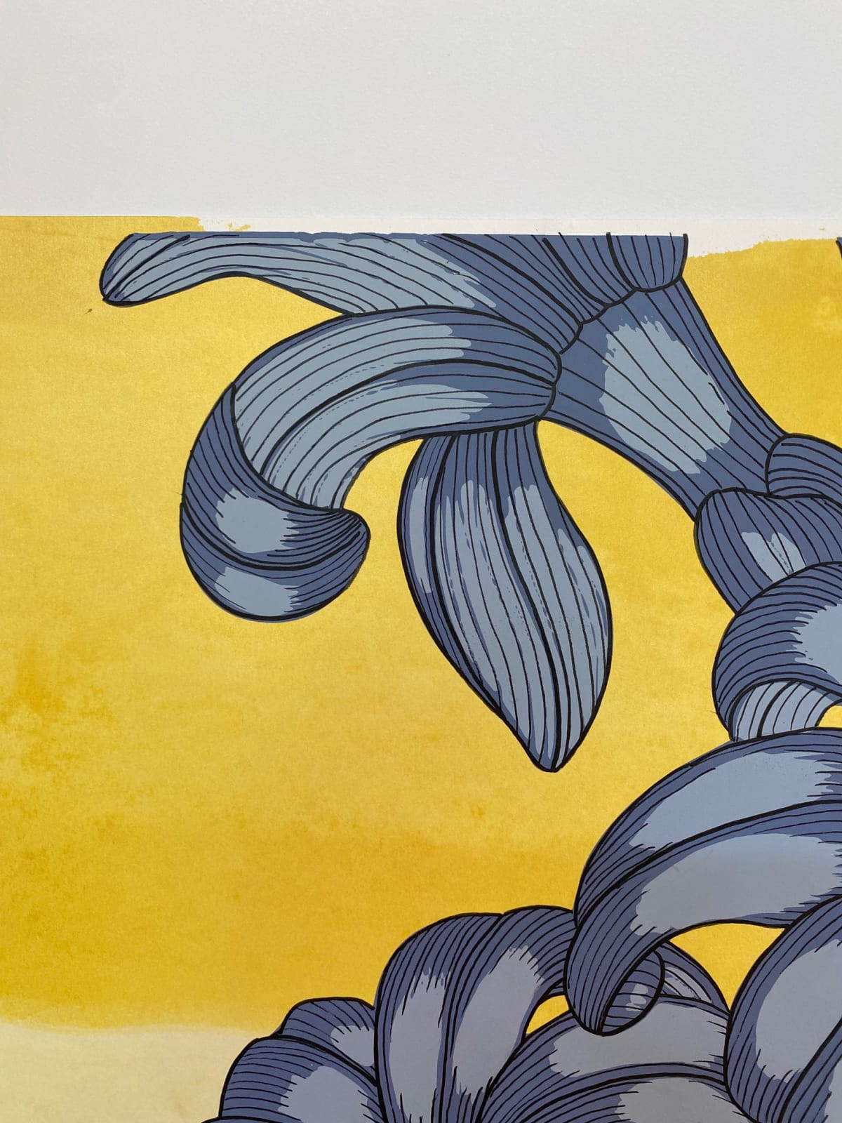 Nancy Blum, Blue on Gold, 2020