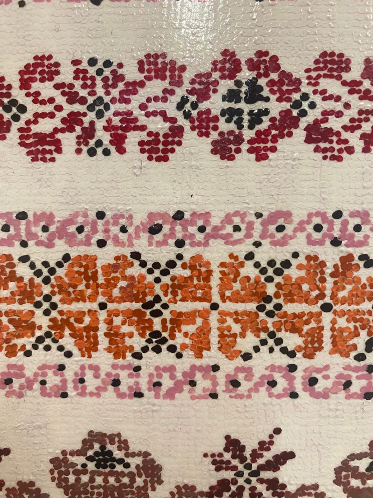 Kirstin Lamb, After Floral Cross Stitch Pattern (Pinks), 2021