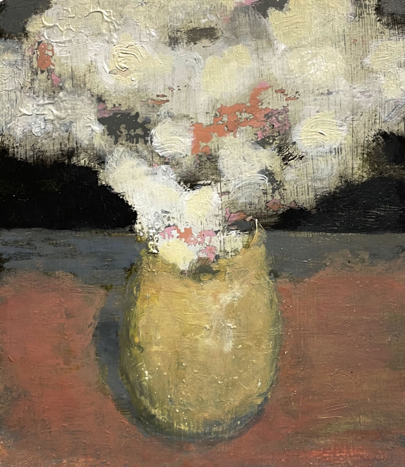 David Konigsberg, Bouquet In Yellow Vase, 2021