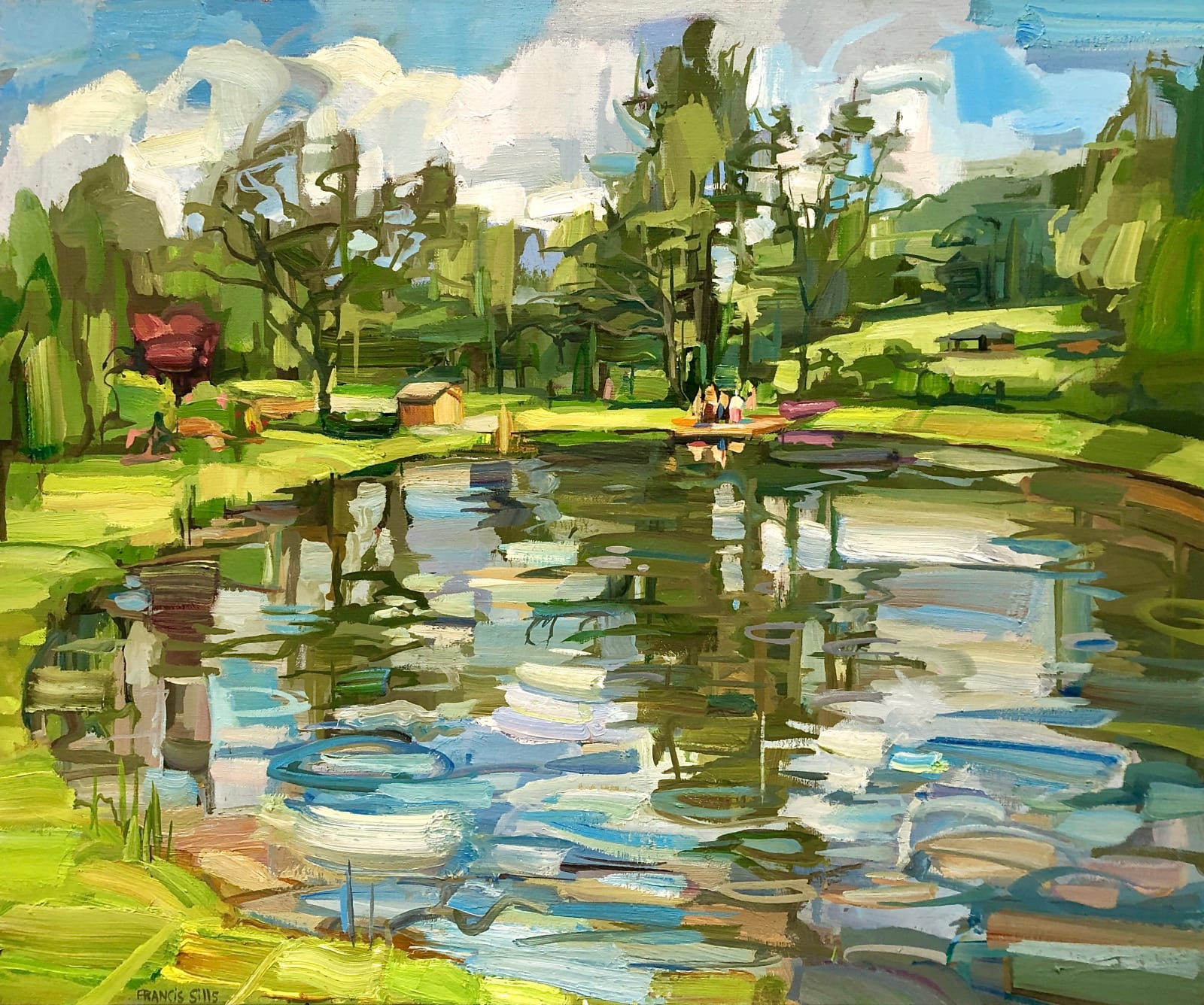 Francis Sills, Pond at the Farm, 2021