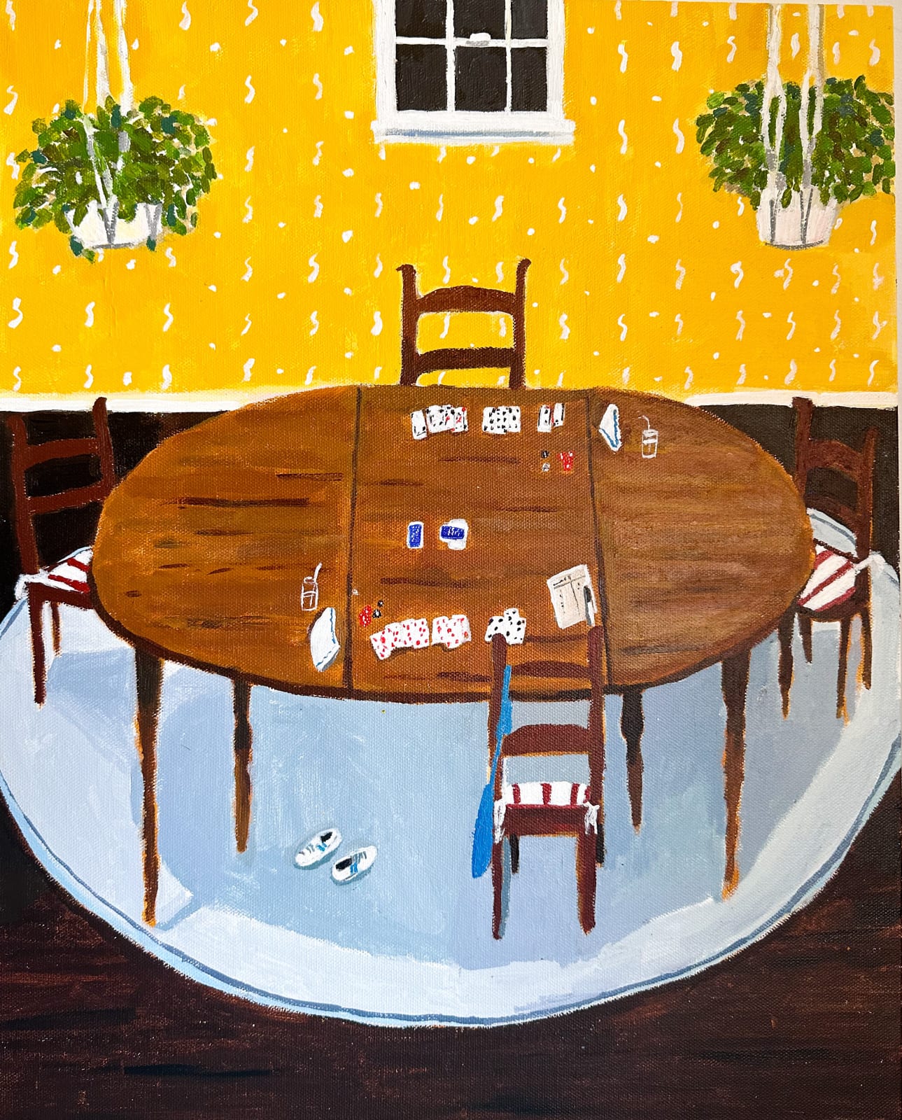 Polly Shindler, Gin Game In Yellow Room, 2023
