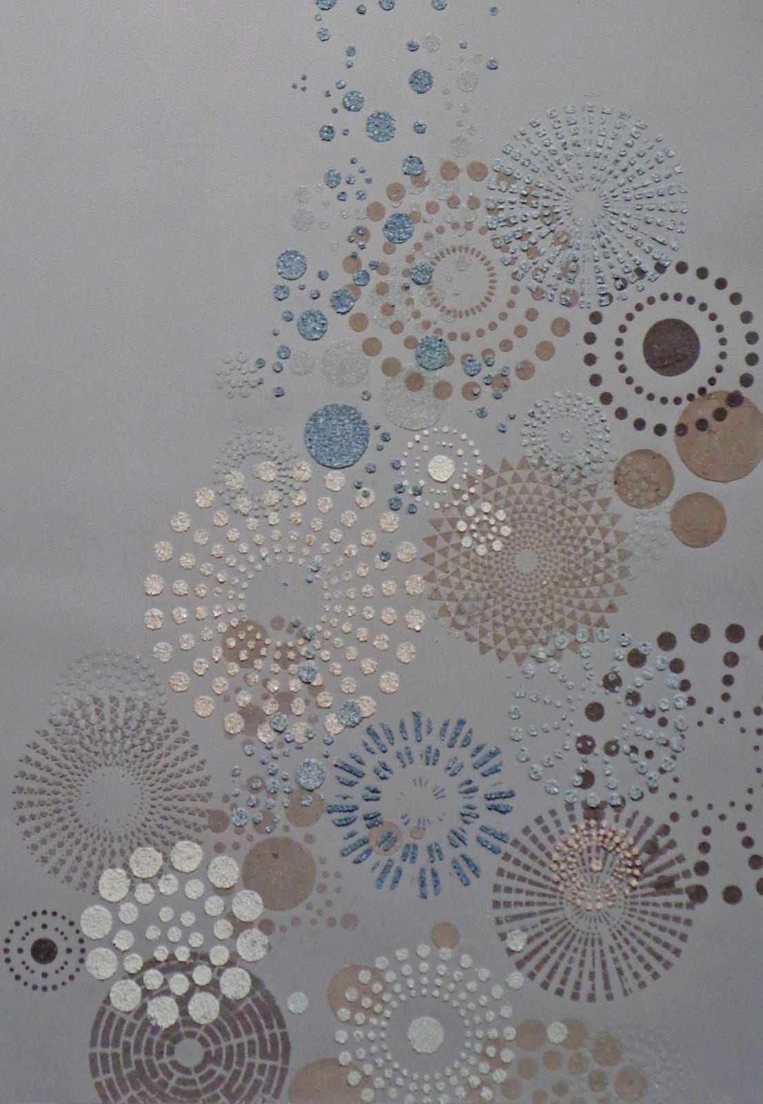 Eleanor White, Grey Multi Dot (large), 2018