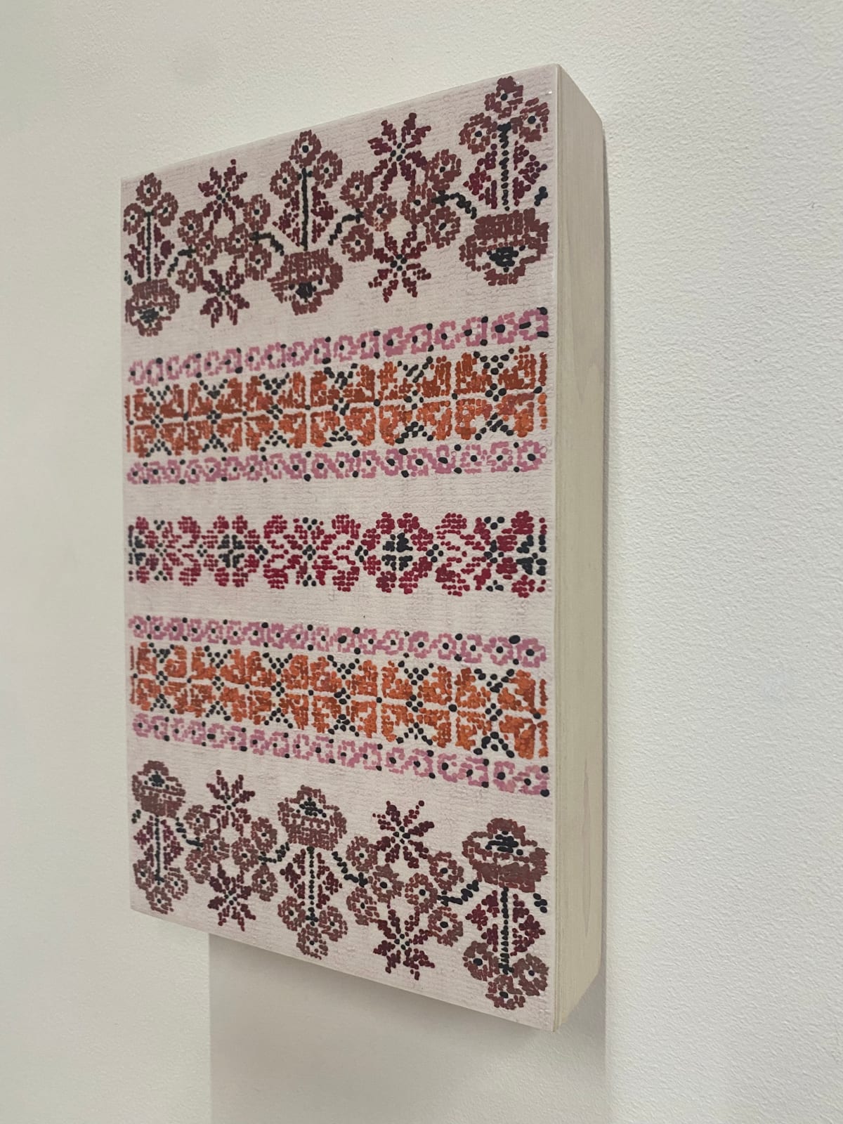 Kirstin Lamb, After Floral Cross Stitch Pattern (Pinks), 2021