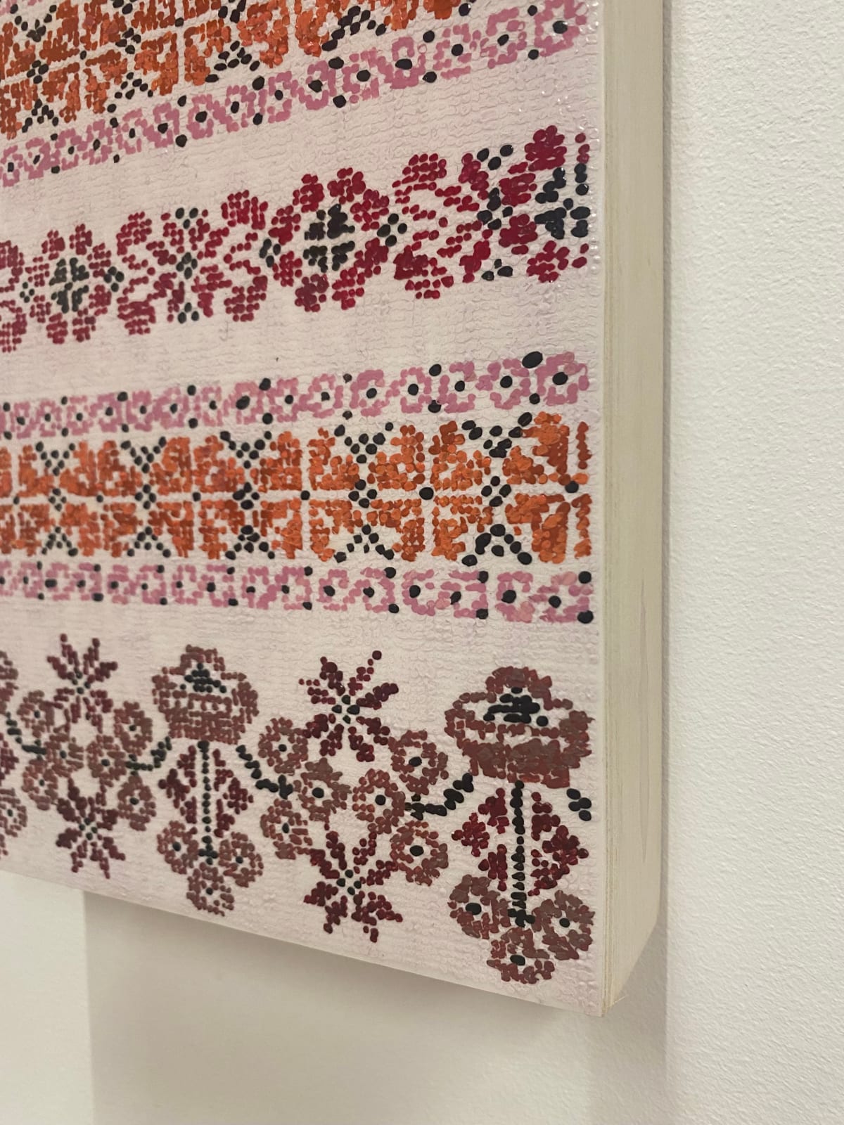 Kirstin Lamb, After Floral Cross Stitch Pattern (Pinks), 2021