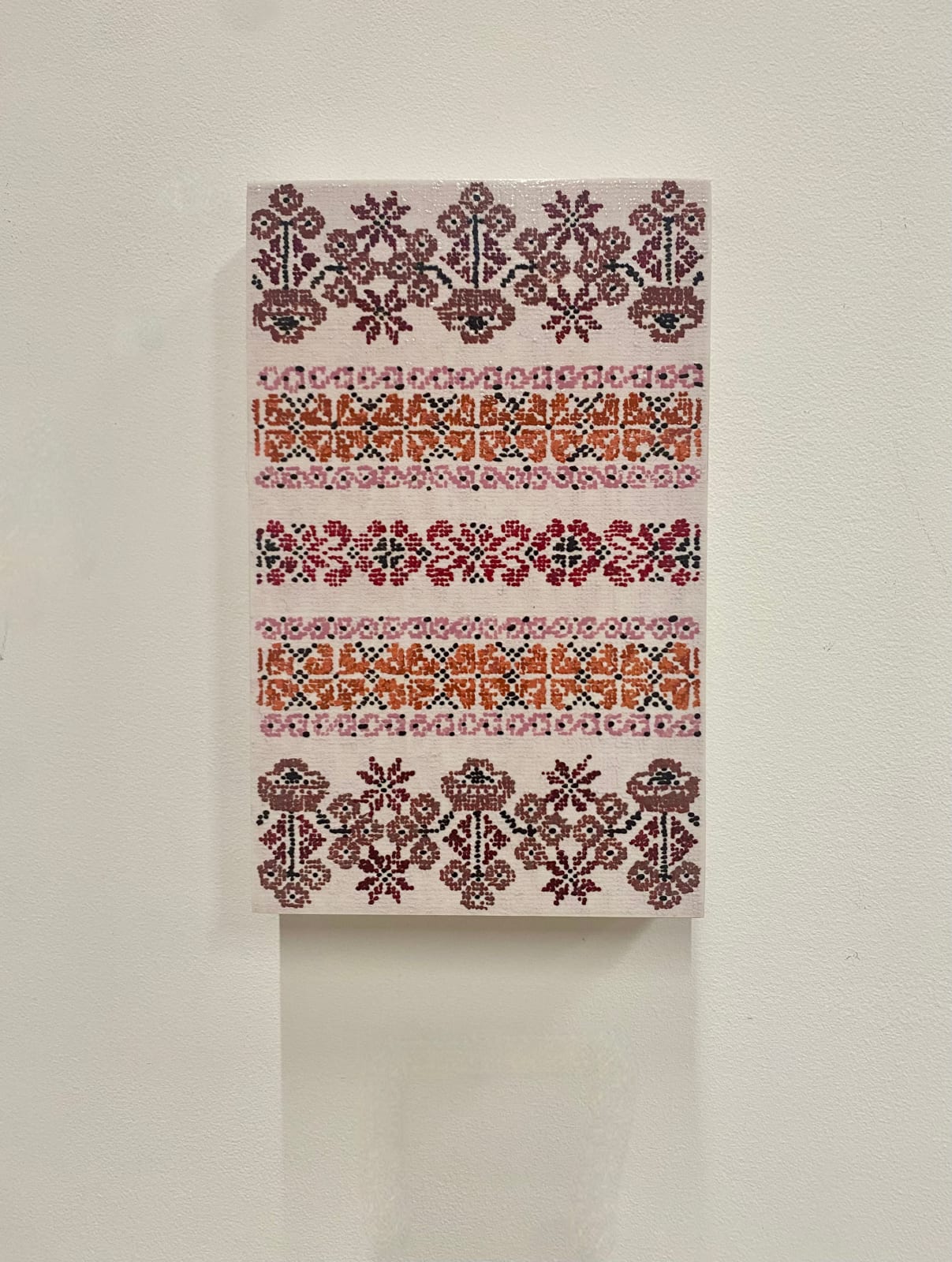 Kirstin Lamb, After Floral Cross Stitch Pattern (Pinks), 2021